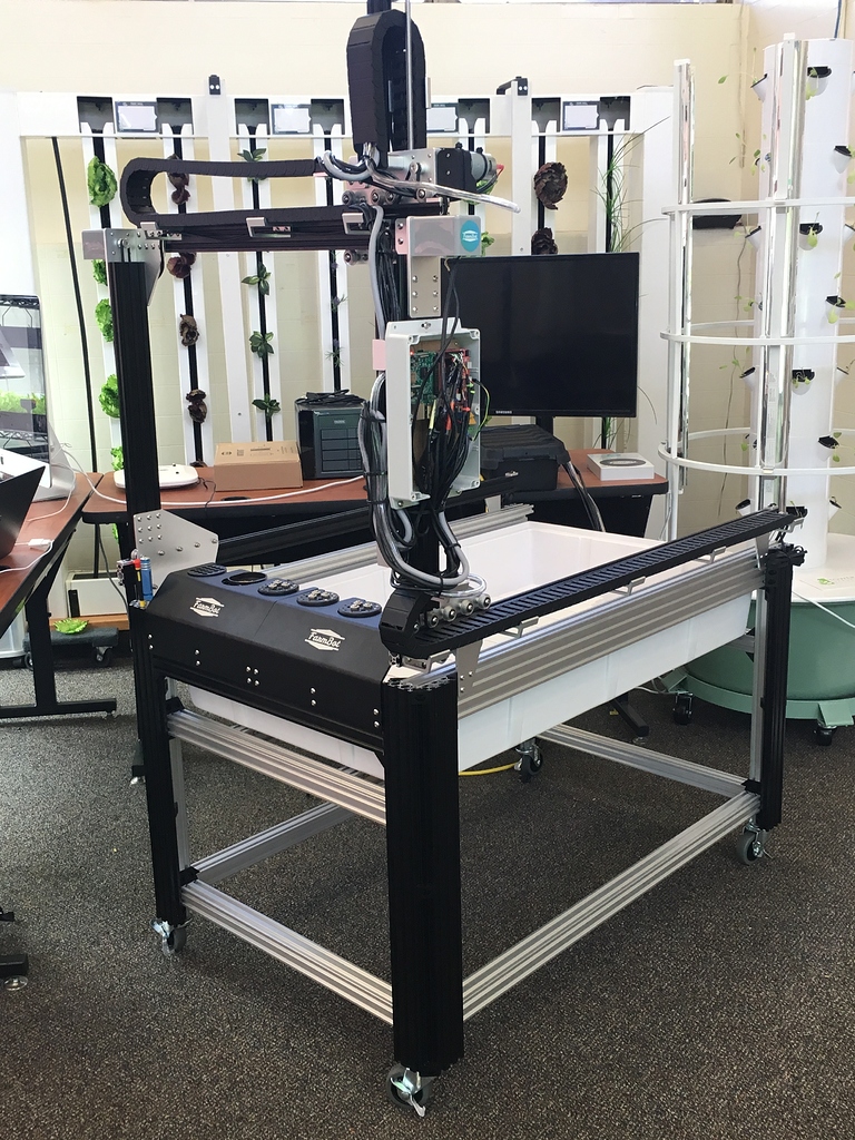 Check out our educational FarmBot with removable Garden Bins ...