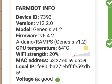 Farmbot CPU TEMP