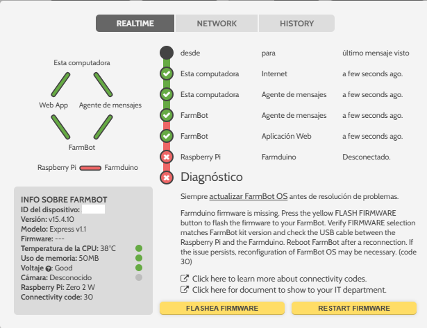 Error Farmbot los tilo